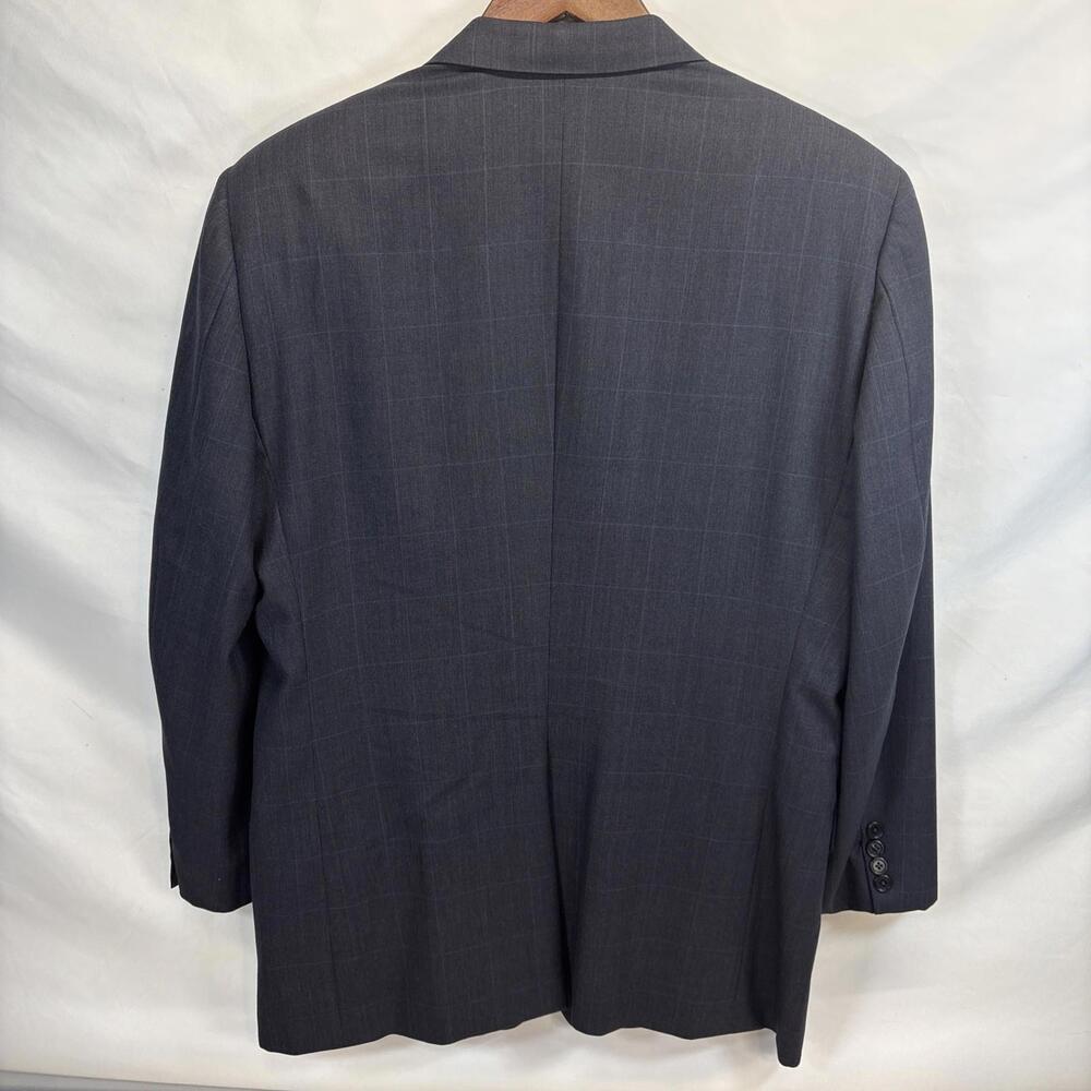 Men’s High-End Hickey-Freeman Boardroom 42R Suit Coat Luxury 100% Wool Grey/Blue - Picture 2 of 16
